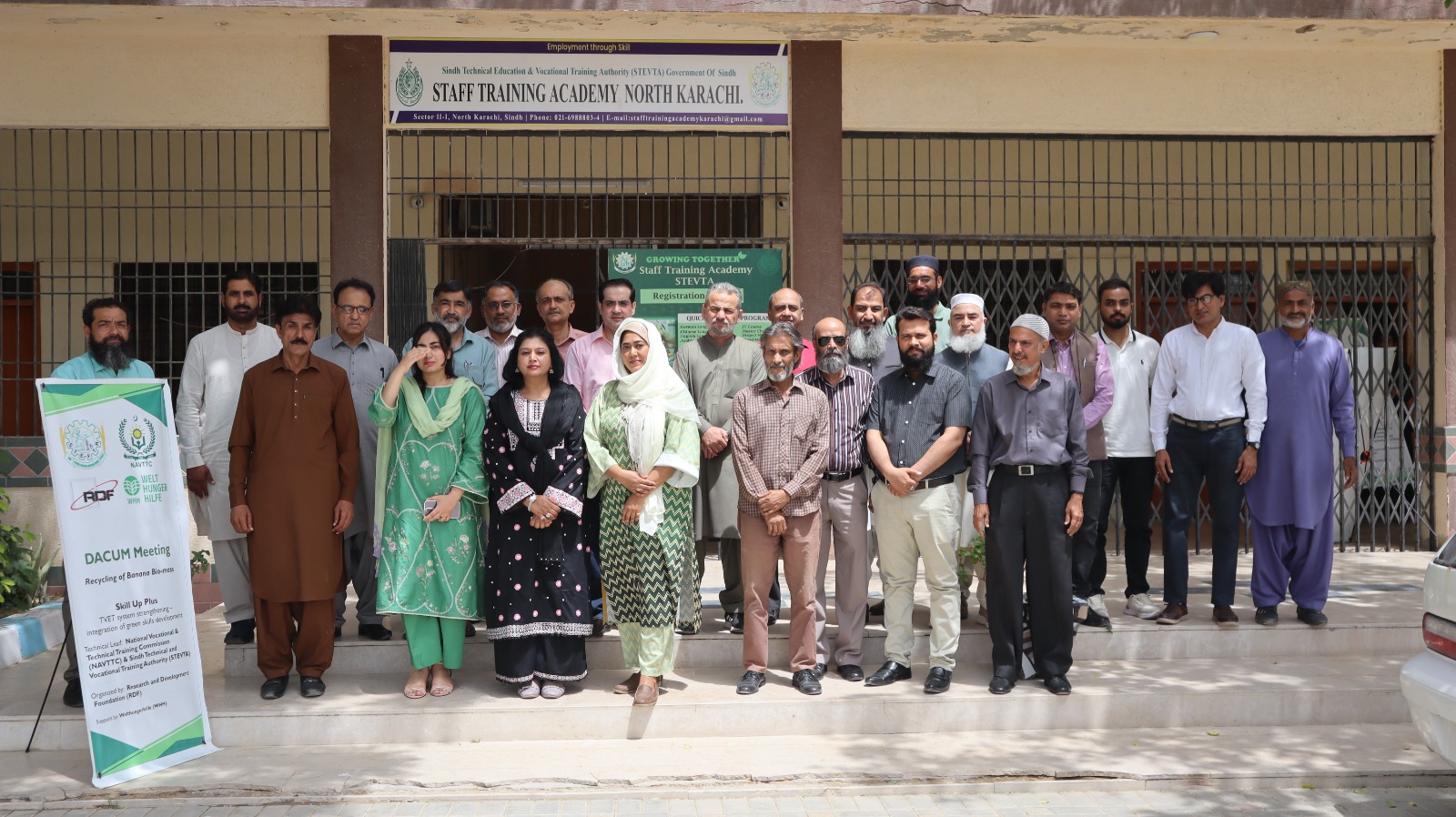Executive Director RDF Visits DACUM Meeting at STEVTA to Observe Development of Occupational Profiles and Competency Standards for Solid Waste Management and Banana Biomass Recycling in Sindh